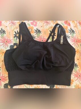 Gymshark Black Double-Strap Seamless Sports Bra